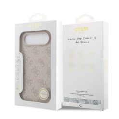 GUESS Калъф Apple iPhone 17 Air, PU Leather 4G Colored Ring MagSafe, /розов/ – GUHMP17MG4GFRP