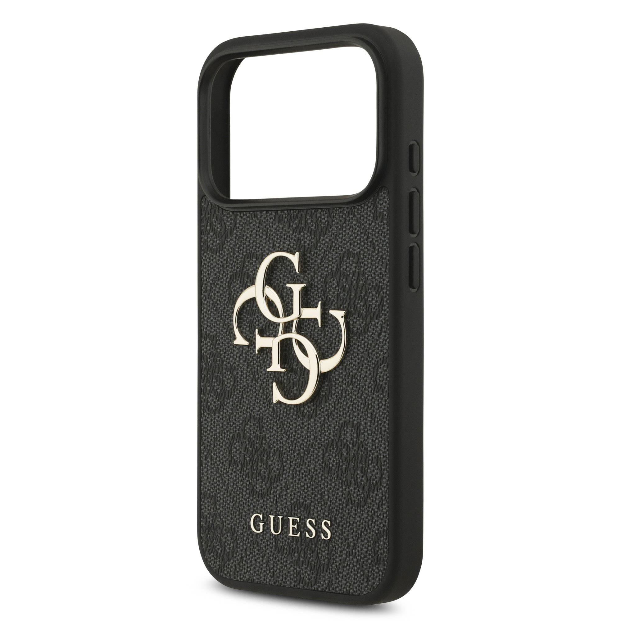 GUESS Калъф Apple iPhone 17 Pro Max, PU 4G Metal Logo, /сив/ – GUHCP17X4GMGGR