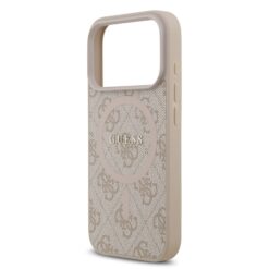 GUESS Калъф Apple iPhone 17 Pro Max, PU Leather 4G Colored Ring MagSafe, /розов/ – GUHMP17XG4GFRP