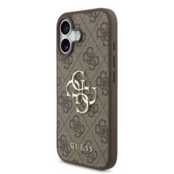 GUESS Калъф Apple iPhone 17, PU 4G Metal Logo, /кафяв/ – GUHCP17S4GMGBR