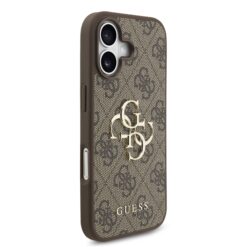 GUESS Калъф Apple iPhone 17, PU 4G Metal Logo, /кафяв/ – GUHCP17S4GMGBR