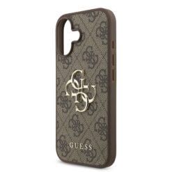 GUESS Калъф Apple iPhone 17, PU 4G Metal Logo, /кафяв/ – GUHCP17S4GMGBR