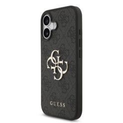 GUESS Калъф Apple iPhone 17, PU 4G Metal Logo, /сив/ – GUHCP17S4GMGGR