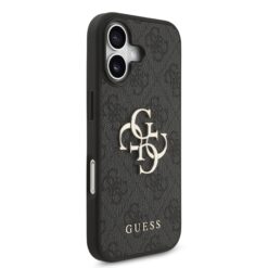 GUESS Калъф Apple iPhone 17, PU 4G Metal Logo, /сив/ – GUHCP17S4GMGGR