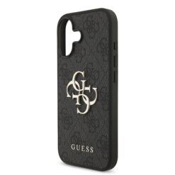 GUESS Калъф Apple iPhone 17, PU 4G Metal Logo, /сив/ – GUHCP17S4GMGGR