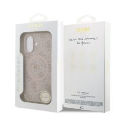 GUESS Калъф Apple iPhone 17, PU Leather 4G Colored Ring MagSafe, /розов/ – GUHMP17SG4GFRP