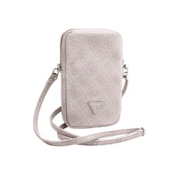 GUESS Калъф/Чанта, PU 4G Triangle Logo Wallet Phone Bag Zipper /розов/ – GUWBZP4GFTSP