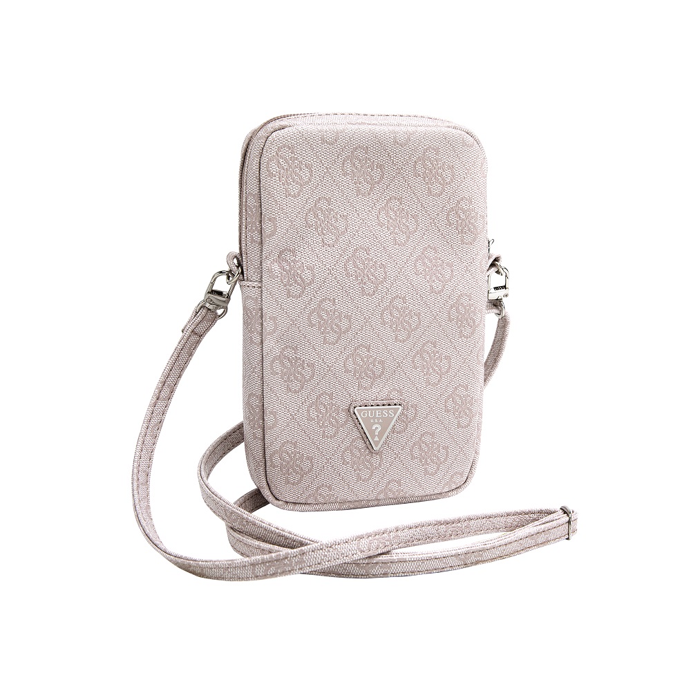 GUESS Калъф/Чанта, PU 4G Triangle Logo Wallet Phone Bag Zipper /розов/ – GUWBZP4GFTSP