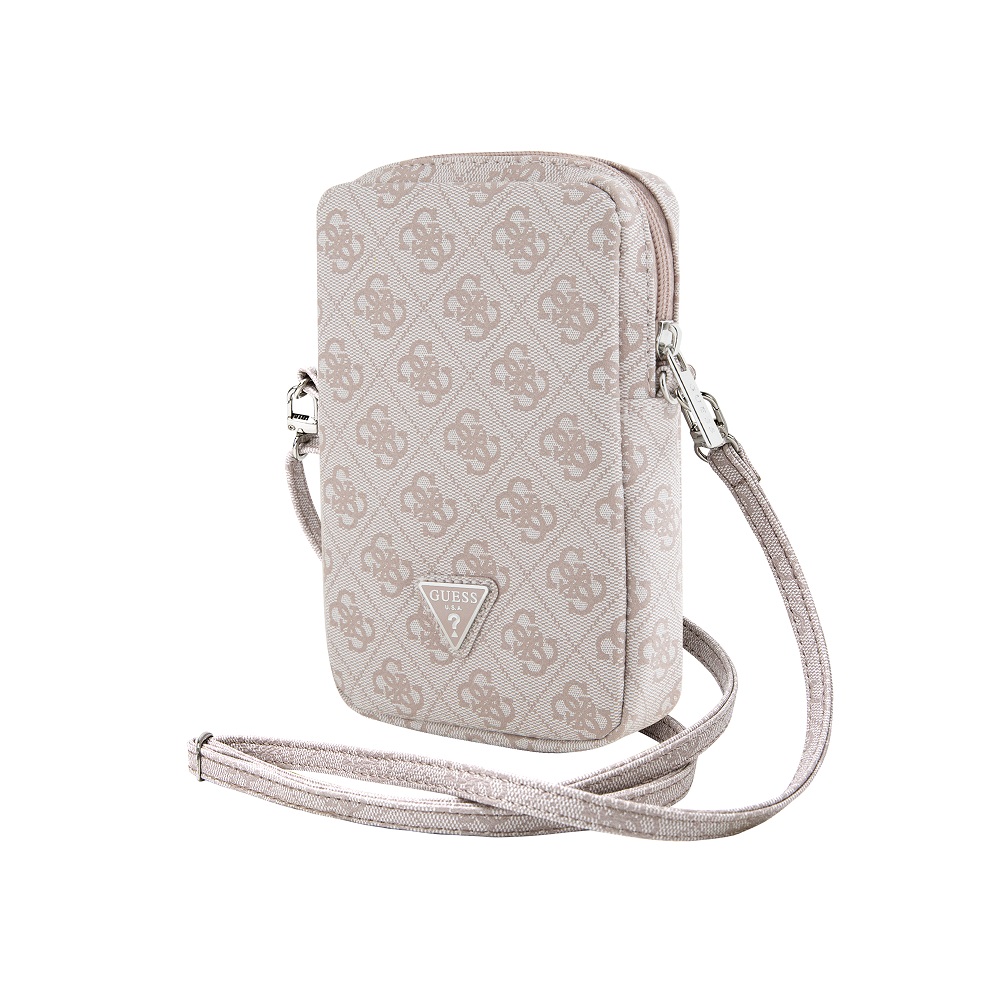 GUESS Калъф/Чанта, PU 4G Triangle Logo Wallet Phone Bag Zipper /розов/ – GUWBZP4GFTSP