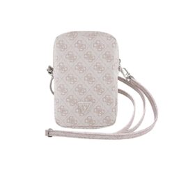 GUESS Калъф/Чанта, PU 4G Triangle Logo Wallet Phone Bag Zipper /розов/ – GUWBZP4GFTSP