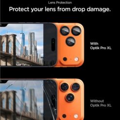 SPIGEN Camera Glass Optic Pro XL Glass tR.Ez Fit Apple iPhone 17 Pro Max / оранжев/ – AGL10650