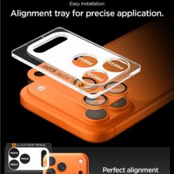 SPIGEN Camera Glass Optic Pro XL Glass tR.Ez Fit Apple iPhone 17 Pro Max / оранжев/ – AGL10650
