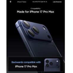 SPIGEN Camera Glass Optic Pro XL Glass tR.Ez Fit Apple iPhone 17 Pro Max / син/ – AGL10651