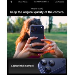 SPIGEN Camera Glass Optic Pro XL Glass tR.Ez Fit Apple iPhone 17 Pro Max / син/ – AGL10651