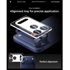 SPIGEN Camera Glass Optic Pro XL Glass tR.Ez Fit Apple iPhone 17 Pro Max / син/ – AGL10651