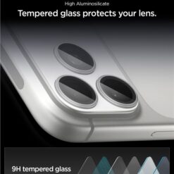 SPIGEN Camera Glass Optic Pro XL Glass tR.Ez Fit Apple iPhone 17 Pro Max / сребърен/ – AGL10652