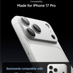 SPIGEN Camera Glass Optic Pro XL Glass tR.Ez Fit Apple iPhone 17 Pro / сребърен/ – AGL10647