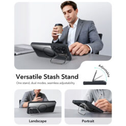 ESR Калъф Classic Hybrid със стойка Samsung S26 Ultra, MagSafe /прозрачно + черно/