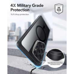 ESR Калъф Classic Hybrid със стойка Samsung S26 Ultra, MagSafe /прозрачно + черно/