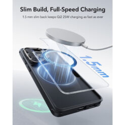 ESR Калъф Classic Hybrid със стойка Samsung S26 Ultra, MagSafe /прозрачно + черно/