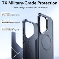 ESR Калъф Cyber Tough Armor със стойка, Samsung S26 Ultra, MagSafe /черен/