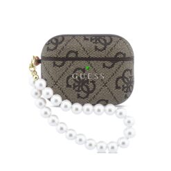 GUESS Калъф Airpods Pro 3, PU 4G Classic Logo Pearl Strap, /кафяв/ – GUAP3P4E4PSW