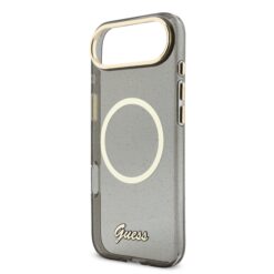 GUESS Калъф Apple iPhone 17 Air, Glitter Script Strap MagSafe + Wrist strap /черен/- GUHMP17M5HTGSMSK