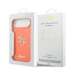 GUESS Калъф Apple iPhone 17 Air, IML 4G Script Metal Logo /оранжев/ – GUHCP17M5HC4MLSO