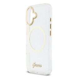 GUESS Калъф Apple iPhone 17, Glitter Script Strap MagSafe + Wrist strap /прозрачен/- GUHMP17S5HTGSMSH