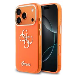 GUESS Калъф Apple iPhone 17 Pro, IML 4G Script Metal Logo /оранжев/ – GUHCP17L5HC4MLSO