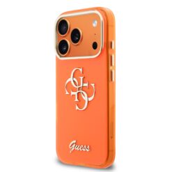 GUESS Калъф Apple iPhone 17 Pro, IML 4G Script Metal Logo /оранжев/ – GUHCP17L5HC4MLSO