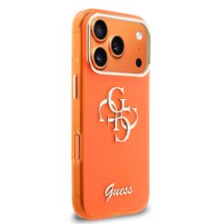 GUESS Калъф Apple iPhone 17 Pro, IML 4G Script Metal Logo /оранжев/ – GUHCP17L5HC4MLSO