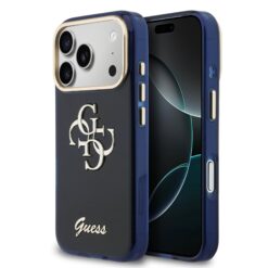 GUESS Калъф Apple iPhone 17 Pro, IML 4G Script Metal Logo /син/ – GUHCP17L5HC4MLSB