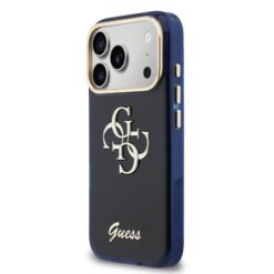GUESS Калъф Apple iPhone 17 Pro, IML 4G Script Metal Logo /син/ – GUHCP17L5HC4MLSB