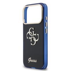 GUESS Калъф Apple iPhone 17 Pro, IML 4G Script Metal Logo /син/ – GUHCP17L5HC4MLSB