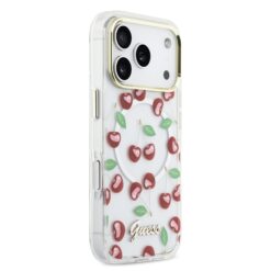 GUESS Калъф Apple iPhone 17 Pro, IML Glitter Cherry MagSafe – GUHMP17L5HTCGMEH