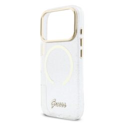 GUESS Калъф Apple iPhone 17 Pro Max, Glitter Script Strap MagSafe + Wrist strap /прозрачен/- GUHMP17X5HTGSMSH