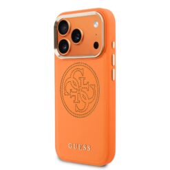 GUESS Калъф Apple iPhone 17 Pro, PU Perforated 4G Logo MagSafe /оранжев/ – GUHMP17L5PG4SRGO