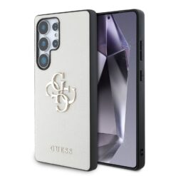 GUESS Калъф Samsung S25 Ultra, PU Grained 4G Metal Logo /бежов/ – GUHCS25LPGT4MBE