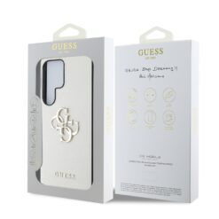 GUESS Калъф Samsung S25 Ultra, PU Grained 4G Metal Logo /бежов/ – GUHCS25LPGT4MBE
