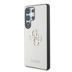 GUESS Калъф Samsung S25 Ultra, PU Grained 4G Metal Logo /бежов/ – GUHCS25LPGT4MBE