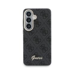 GUESS Калъф Samsung S26, PU 4G Script Metal Logo MagSafe /черен/ – GUHMS26S5P4FWMSK