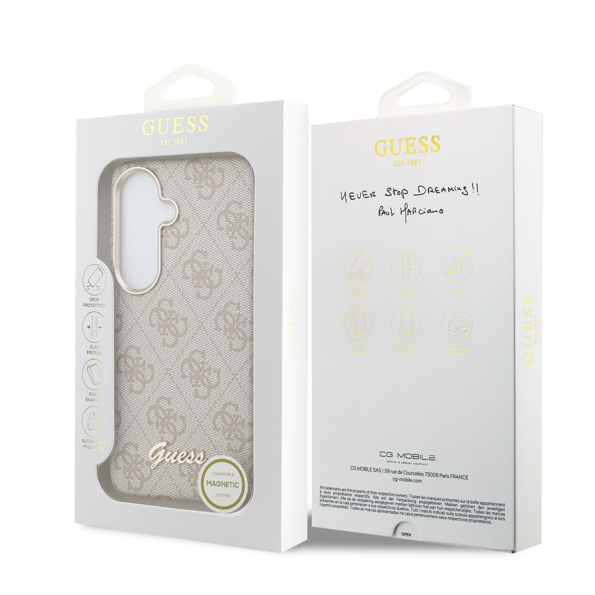 GUESS Калъф Samsung S26, PU 4G Script Metal Logo MagSafe /розов/ – GUHMS26S5P4FWMSP