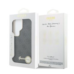 GUESS Калъф Samsung S26 Ultra, PU 4G Script Metal Logo MagSafe /черен/ – GUHMS26L5P4FWMSK