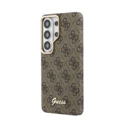 GUESS Калъф Samsung S26 Ultra, PU 4G Script Metal Logo MagSafe /кафяв/ – GUHMS26L5P4FWMSW