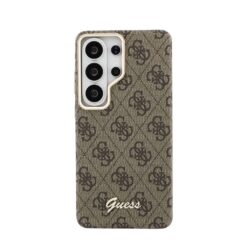 GUESS Калъф Samsung S26 Ultra, PU 4G Script Metal Logo MagSafe /кафяв/ – GUHMS26L5P4FWMSW