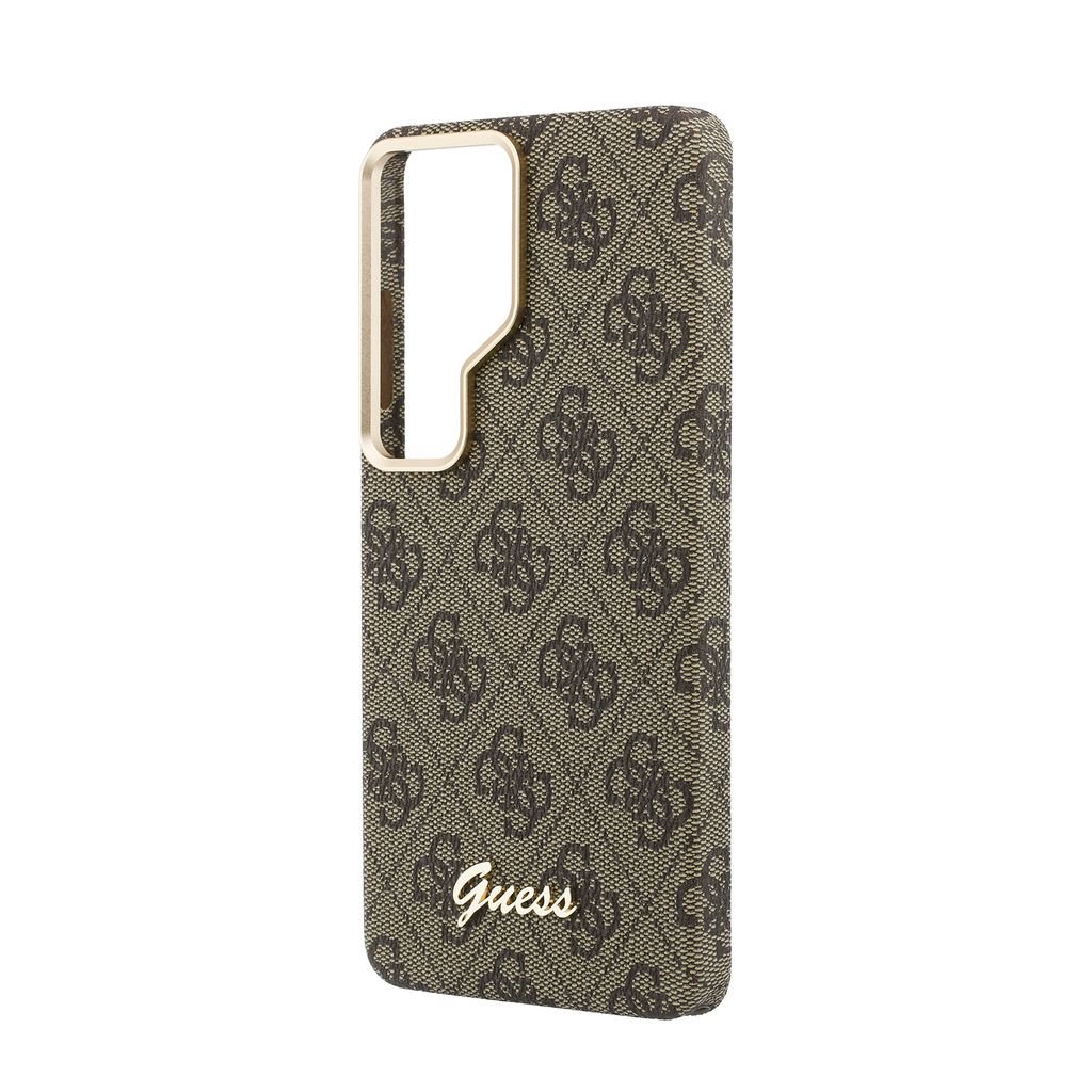 GUESS Калъф Samsung S26 Ultra, PU 4G Script Metal Logo MagSafe /кафяв/ – GUHMS26L5P4FWMSW