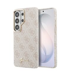 GUESS Калъф Samsung S26 Ultra, PU 4G Script Metal Logo MagSafe /розов/ – GUHMS26L5P4FWMSP