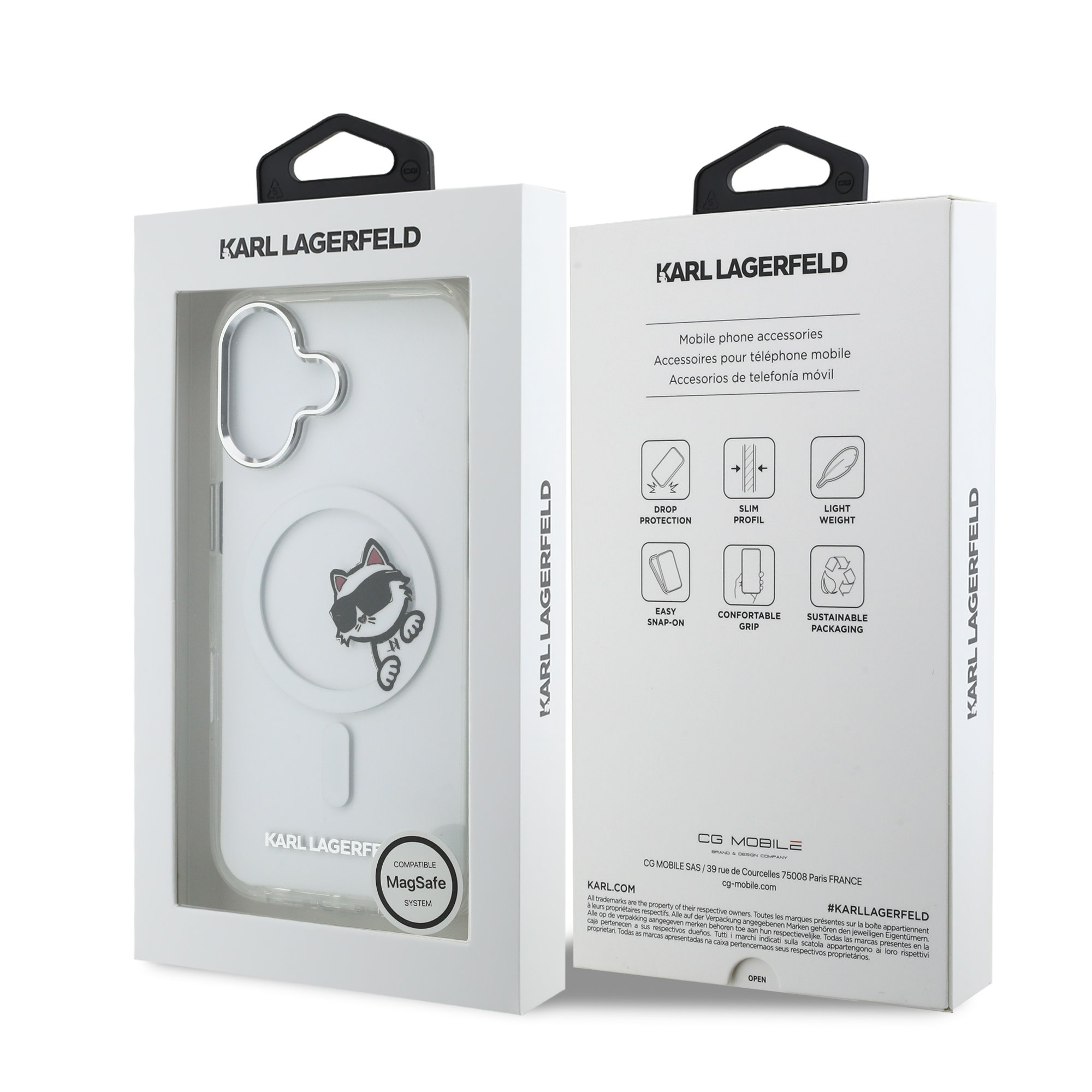 Karl Lagerfeld Калъф Apple iPhone 17, IML Choupette Peekaboo MagSafe /прозрачен/ – KLHMP17S6HCPSCT