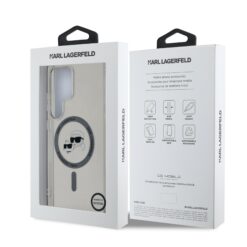 Karl Lagerfeld Калъф Samsung S25 Ultra, IML K/CH Heads MagSafe, /черен/ – KLHMS25LHLSKCK